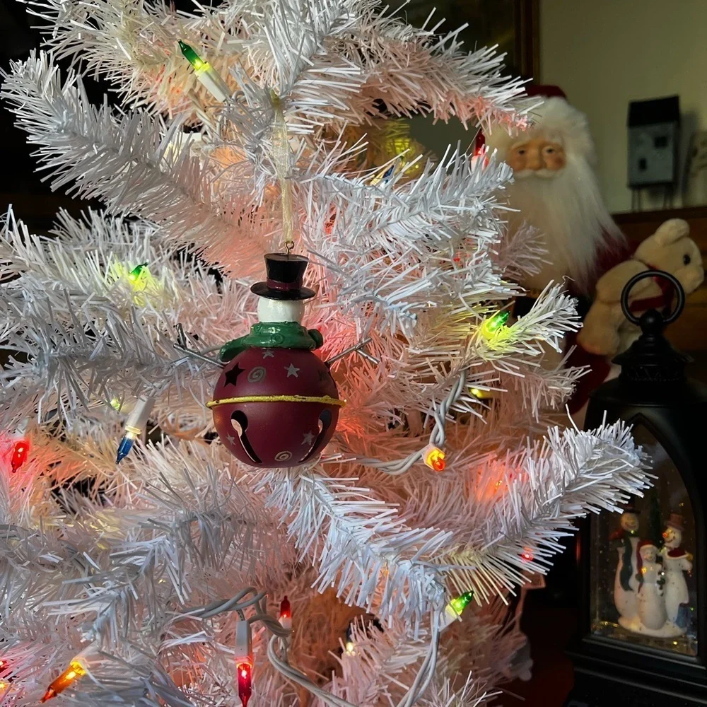 ❤️ Vintage Snowman Bell Christmas Ornament